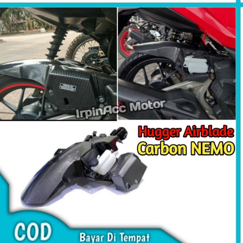 Jual Hugger Spakbor Kolong AirBlade Carbon Ban Belakang Honda All New