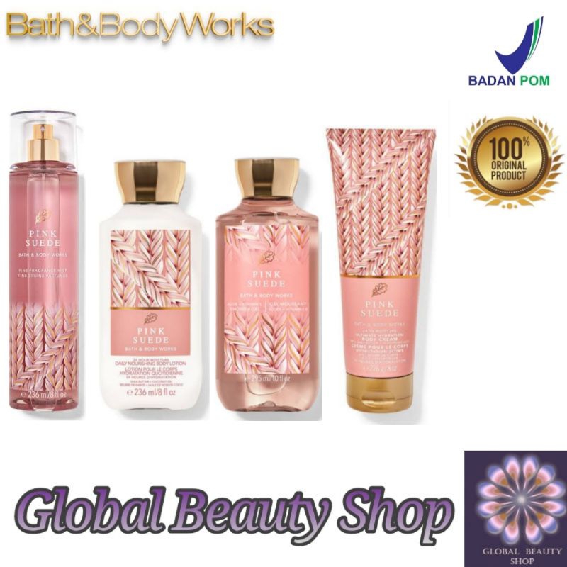 Jual BBW Bath And Body Works Pink Suede Mist Body Lotion Shower