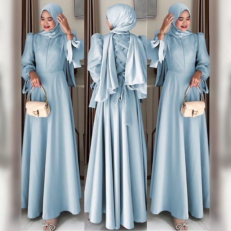 Jual Baju Gamis Brukat Hari Raya Lebaran Idul Fitri Terbaru 2023 Busana