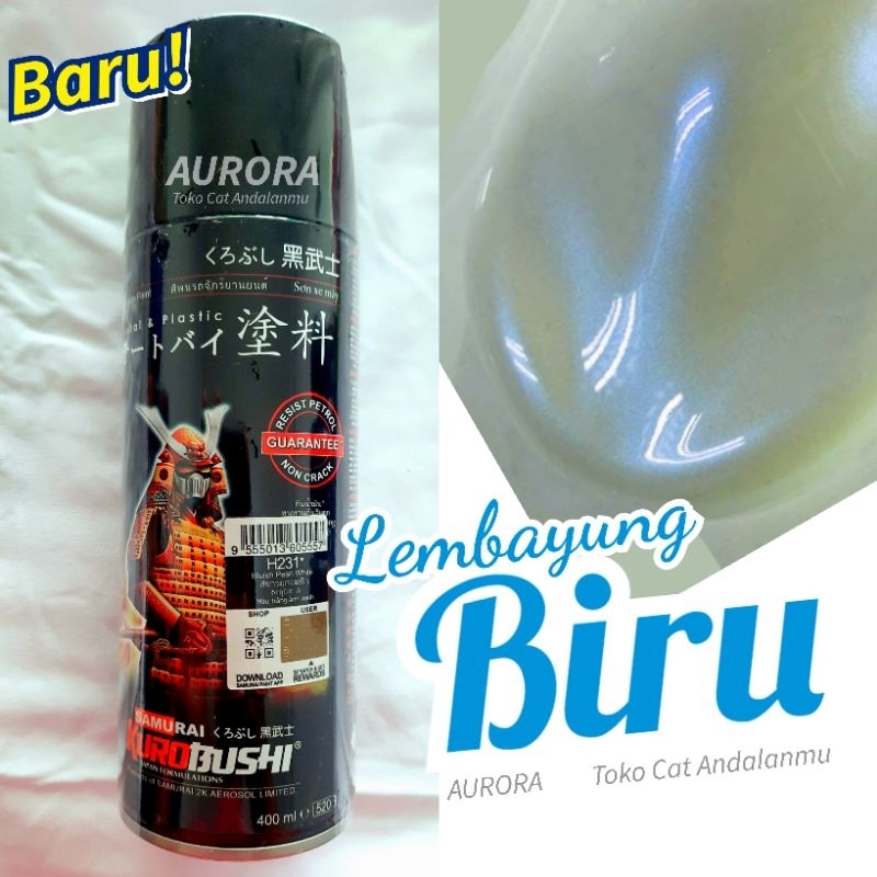 Jual Cat Lembayung Biru SAMURAI PAINT Bluish Pearl White H321 Cet