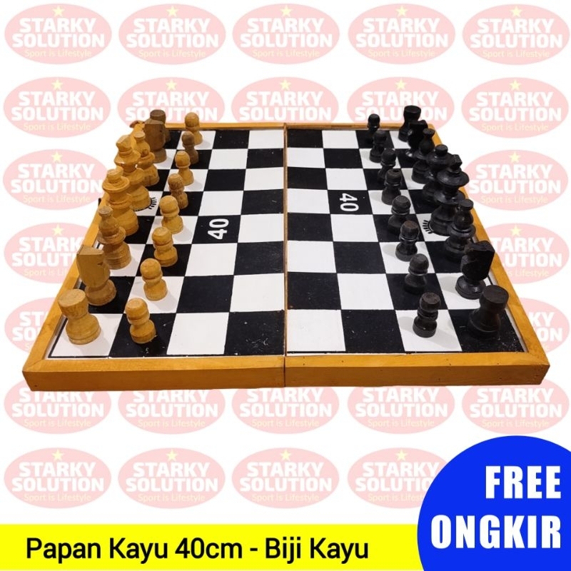 Jual Papan Catur Kayu Cm Biji Kayu Cm Shopee Indonesia