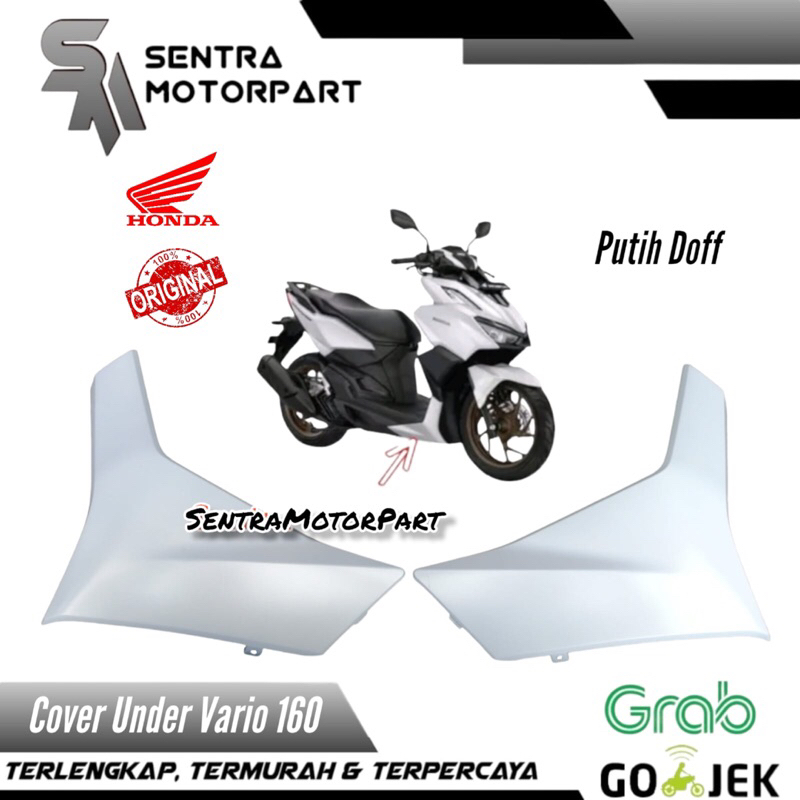 Jual Bordes Dek Bawah Cover Under Floor Side Vario Putih Doff Dop