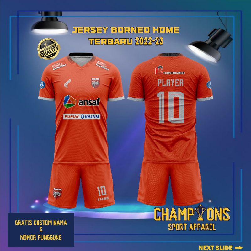 Jual Jersey Klub Borneo Fc Home Terbaru Liga Indonesia