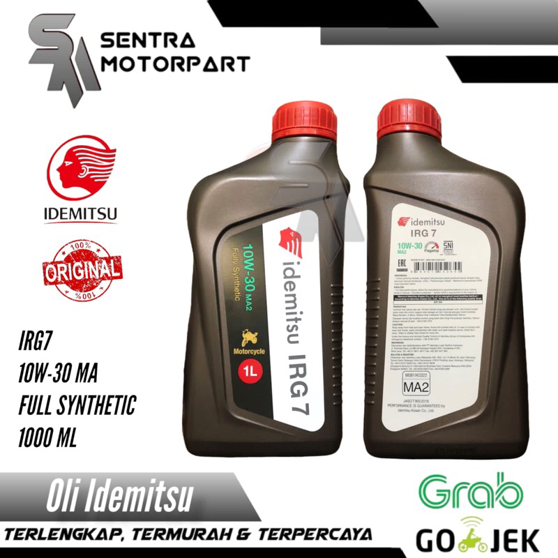 Jual Oli Idemitsu Irg7 10w30 Full Synthetic 1000ml 1 Liter Shopee