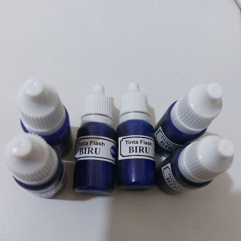 Jual Tinta Stempel Flash Warna BIRU 10cc Shopee Indonesia