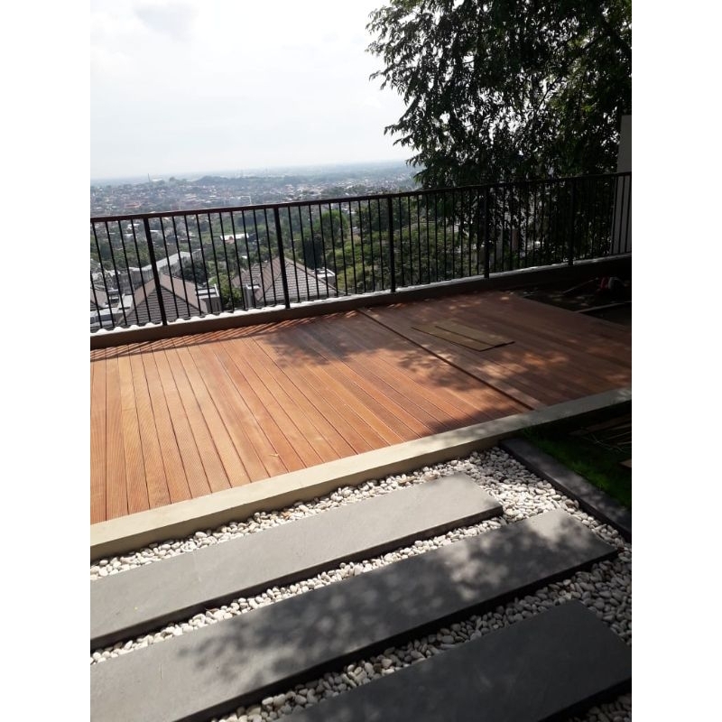 Jual Lantai Kayu Kolam Renang Decking Bengkirai Tahan Air Oven X X