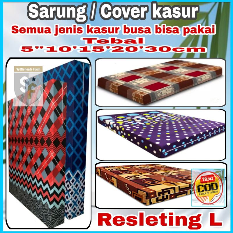 Jual Sarung Kasur Resleting Cover Kasur Sarung Kasur Busa Inoac Tebal 5