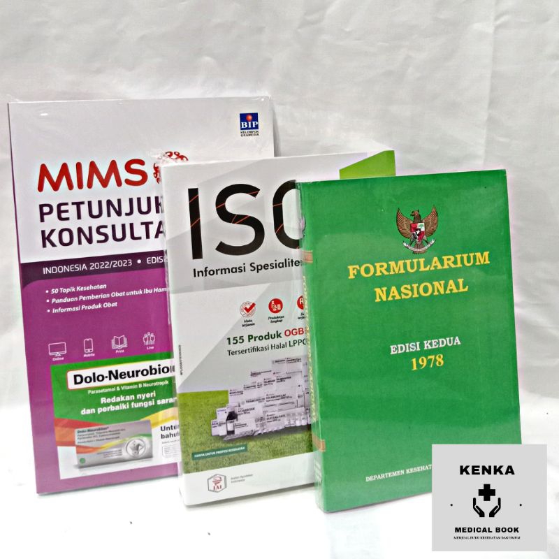 Jual PAKET 3 JUDUL FARMASI MIMS 2022 2023 ISO 2021 DAN FORNAS TERMURAH