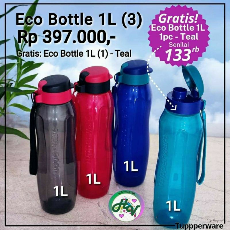 Jual Big Sale Botol Minum L Eco Botol L Hitam Pink