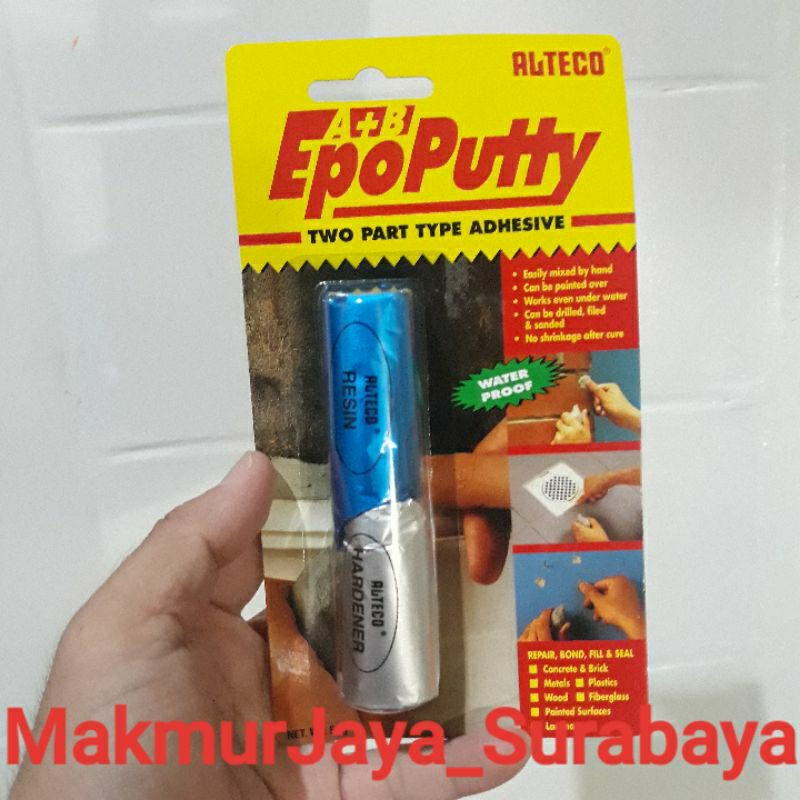 Jual Lem Porting Alteco Epo Putty Tambal Knalpot Radiator Mesin Bocor