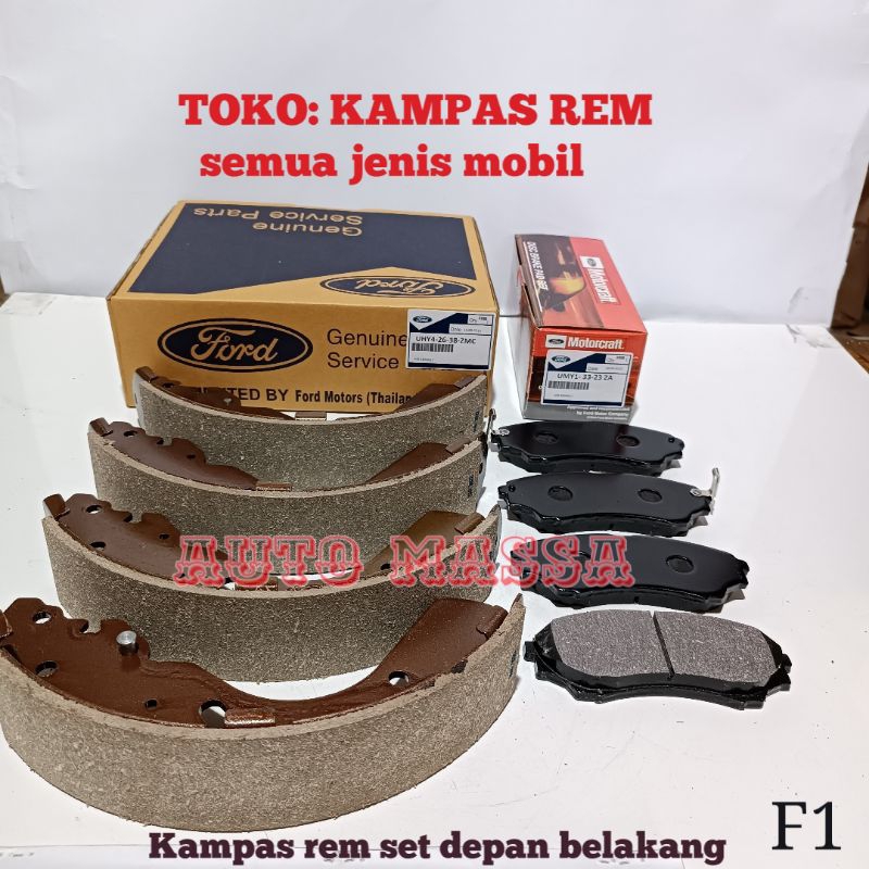 Jual Kampas Rem Set Ford Ranger Double Cabin Komplit Depan Belakang