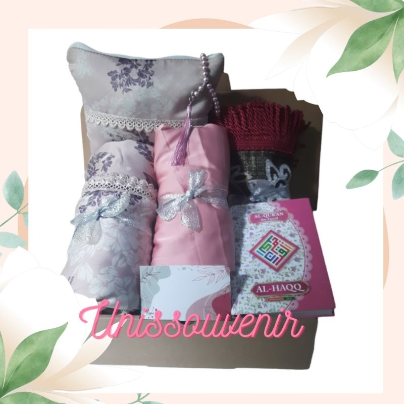 Jual Hampers Mukena Seserahan Bahan Silk Seperangkat Alat Sholat Paket