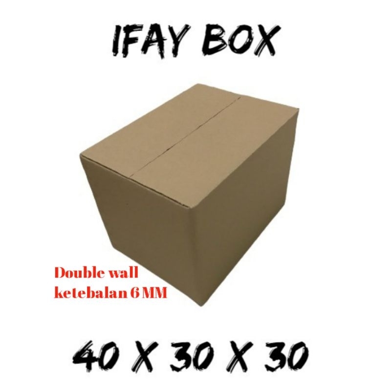 Jual Kardus Box Packing Ukuran 40x30x30 Cm Double Wall Polos Shopee