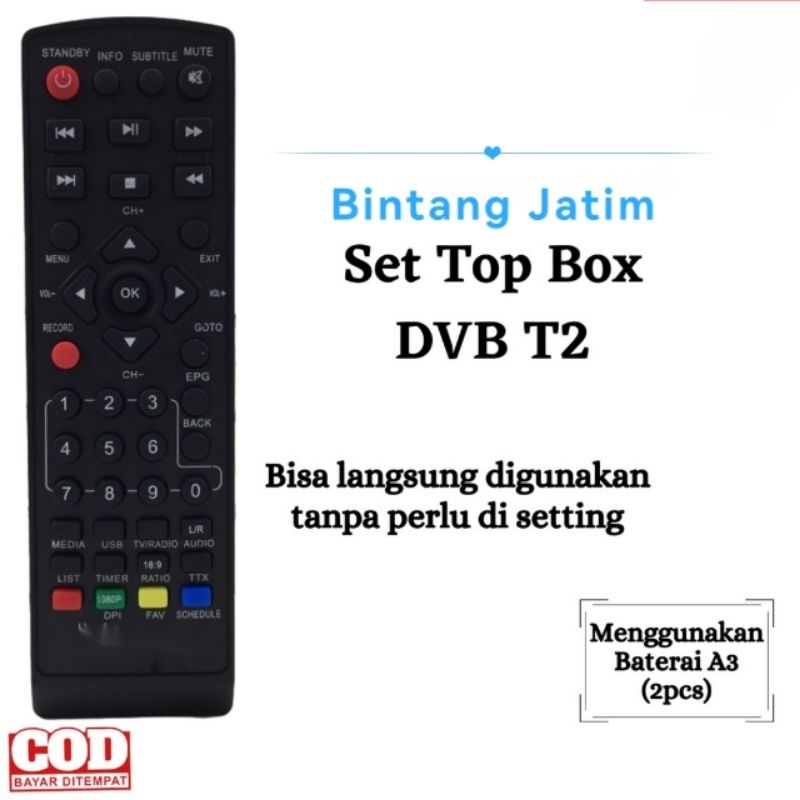 Jual Remot STB Remot Set Top Box Remote STB Universal Remot STB