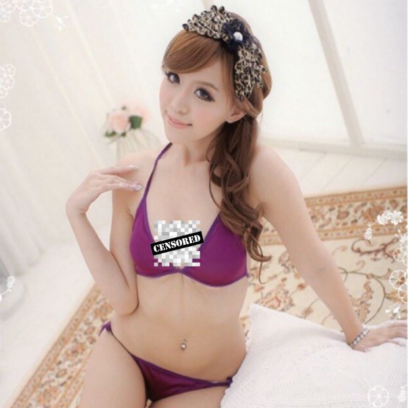 Jual Lingerie Set Bra Dan G String Transparant Pita Bunga Seksi Baju