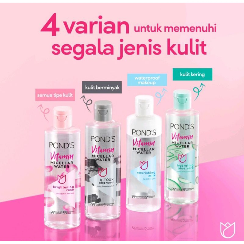 Jual Pond S Vitamin Micellar Water D Toxx Charcoal Nourishing Milk