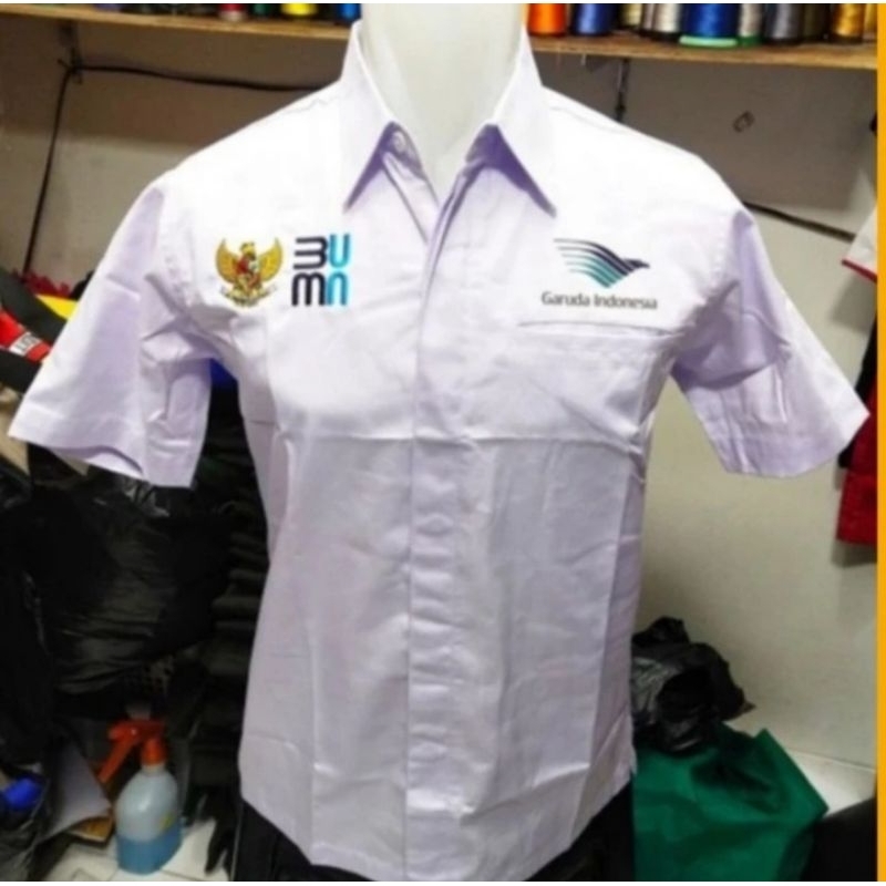 Jual Kemeja Lengan Pendek Bumn Garuda Indonesia Seragam Baju Kerja Bumn