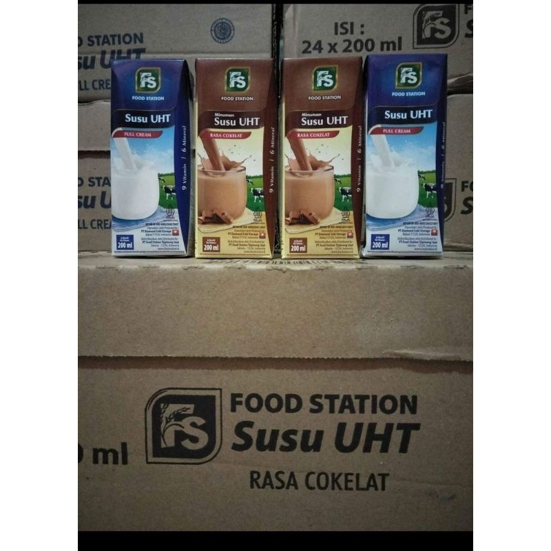 Jual SUSU UHT FS COKLAT DAN FULL CREAM 1 DUS ISI 24 200 ML Shopee