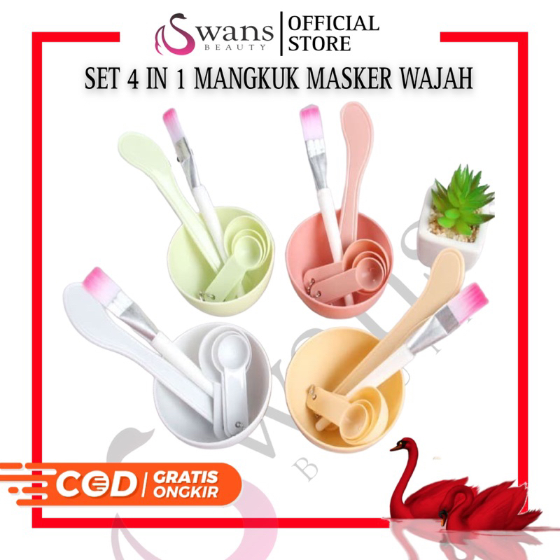 Jual OFS MANGKOK MASKER SET 4 IN 1 MANGKOK MASKER PLUS KUAS SENDOK