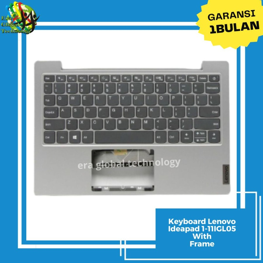 Jual Keyboard Laptop Lenovo Ideapad 1 11IGL05 Palmrest With Frame