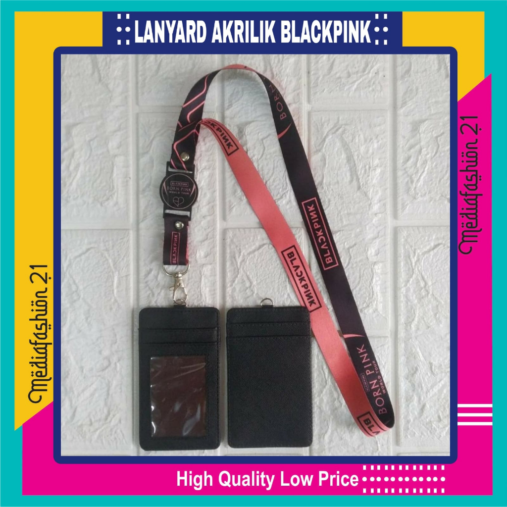 Jual Lanyard Tali Gantungan ID Card BLACKPINK BORN PINK Free Strap