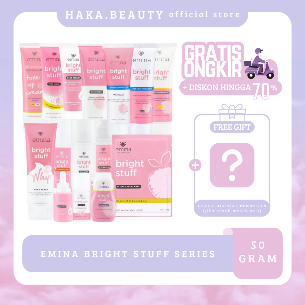 Jual Emina Bright Stuff Series Pencerah Pembersih Kulit Wajah Acne Face