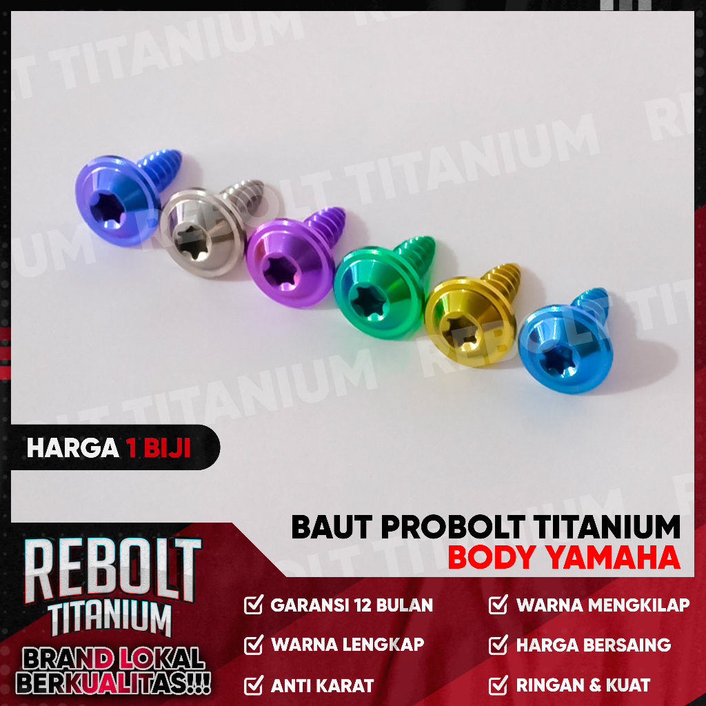 Jual Baut Titanium Body Yamaha Probolt REBOLT Titanium Shopee Indonesia