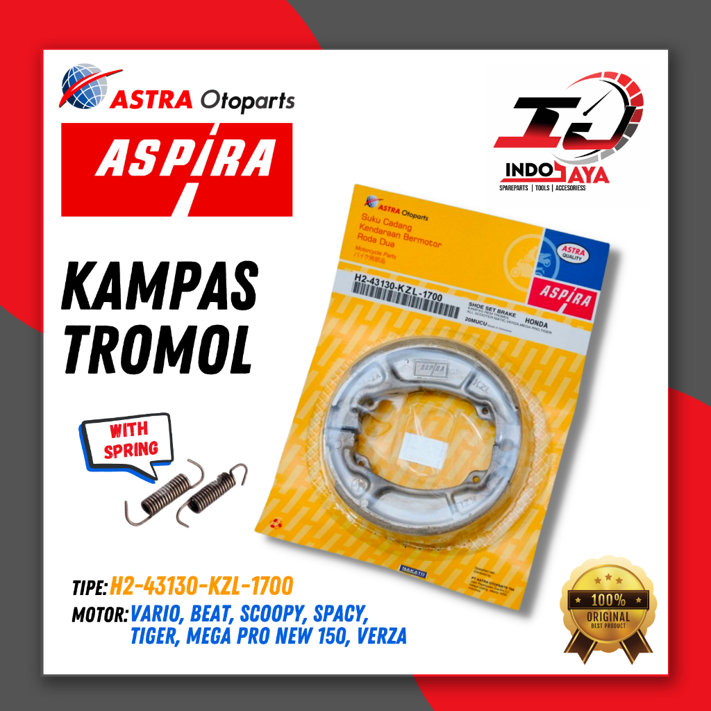 Jual BAYAR DI TEMPAT ASPIRA KAMPAS TROMOL REM BELAKANG TROMOL VARIO