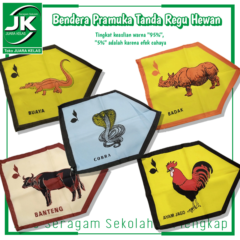 Jual Toko Juara Kelas Bendera Tanda Regu Hewan Bendera Hewan Pramuka