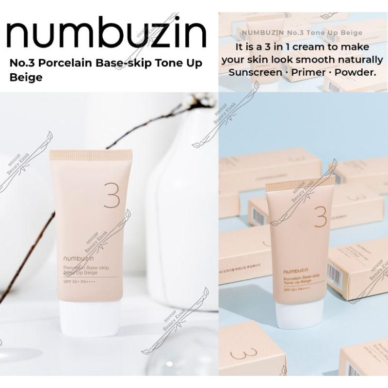 Jual Numbuzin No Porcelain Base Skip Tone Up Beige Shopee Indonesia