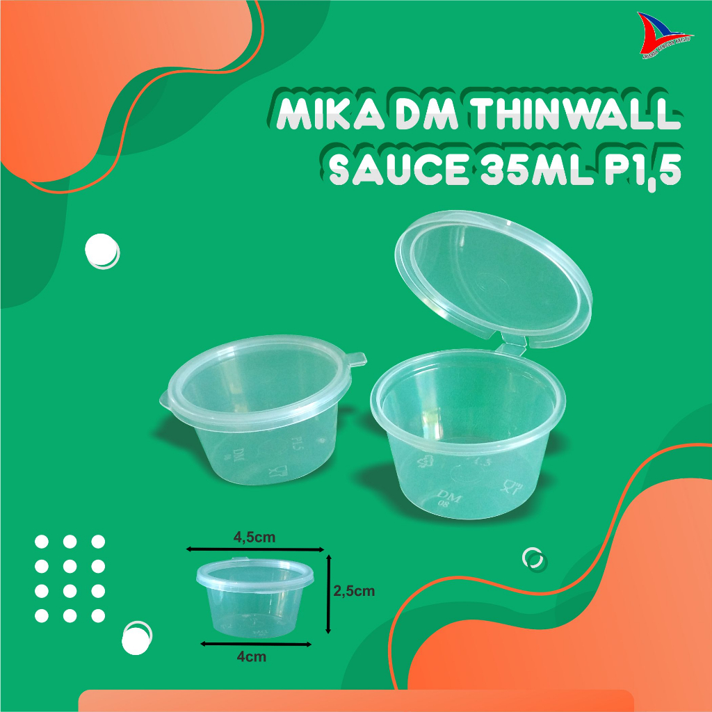 Jual Thinwall Dm Sauce Ml Cup Saos Isi Pcs Shopee Indonesia