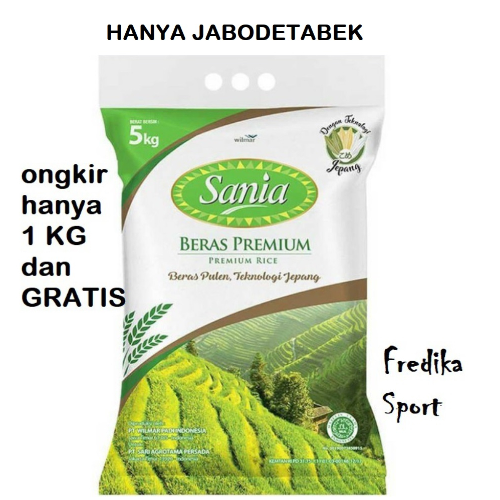 Jual BERAS SANIA PREMIUM 5 KG ONGKIR HANYA 1KG DAN GRATIS Shopee