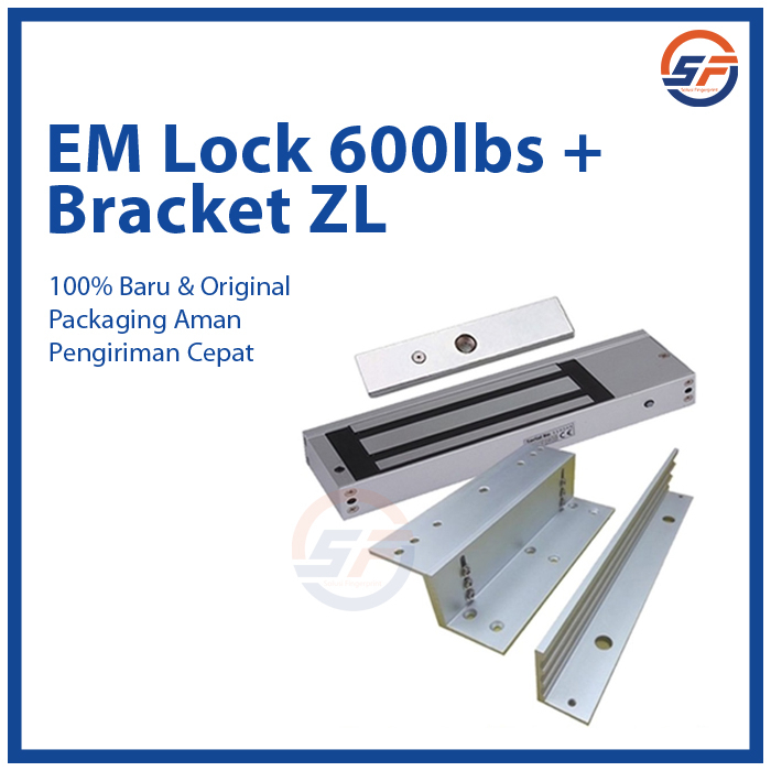 Jual EMLock 600lbs Bracket ZL Magnetic Door Lock Magnet Lock Shopee