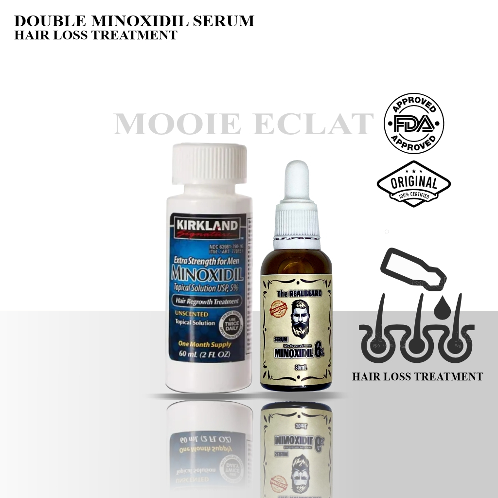 Jual Double Minoxidil Serum Kirkland Ml Dan Therealbeard Penumbuh