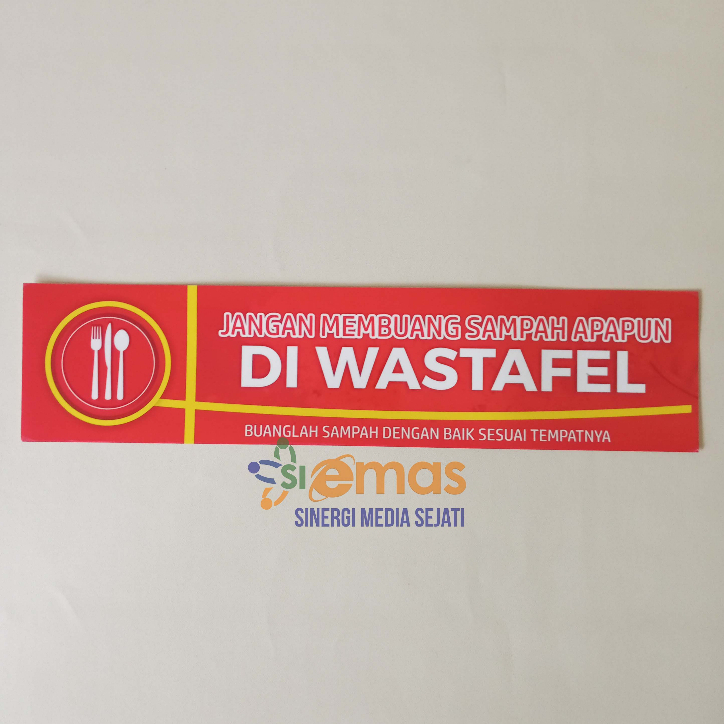 Jual Stiker Larangan Buang Sampah Di Wastafel Stiker Logo Vinyl