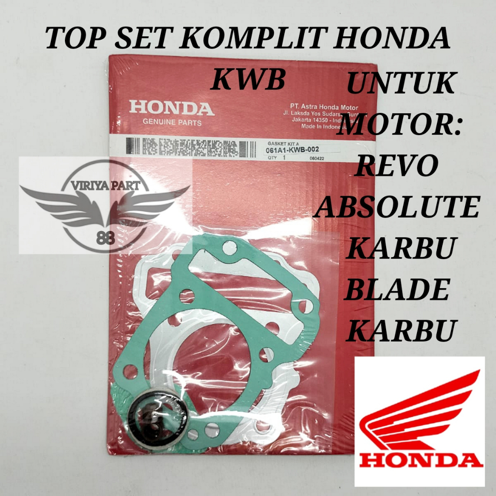 Jual Top Set Lengkap Honda Kwb Kualitas Asli Original Honda Ahm Dengan