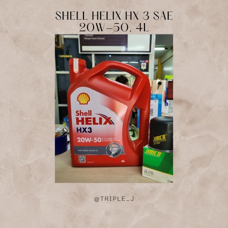 Jual Oli Mesin Bensin Original Shell Helix Hx Sae W Liter