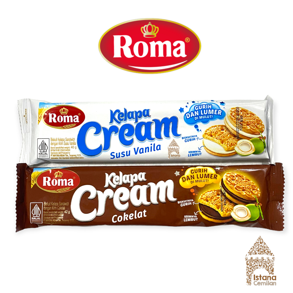 Jual Roma Kelapa Cream Susu Vanilla Cokelat Gram Satuan Shopee