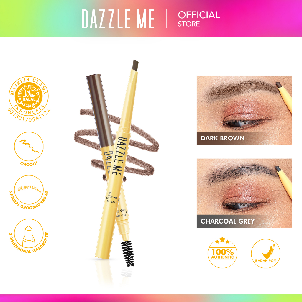 Jual DAZZLE ME Brow Likey Automatic Eyebrow Pencil Tahan Air