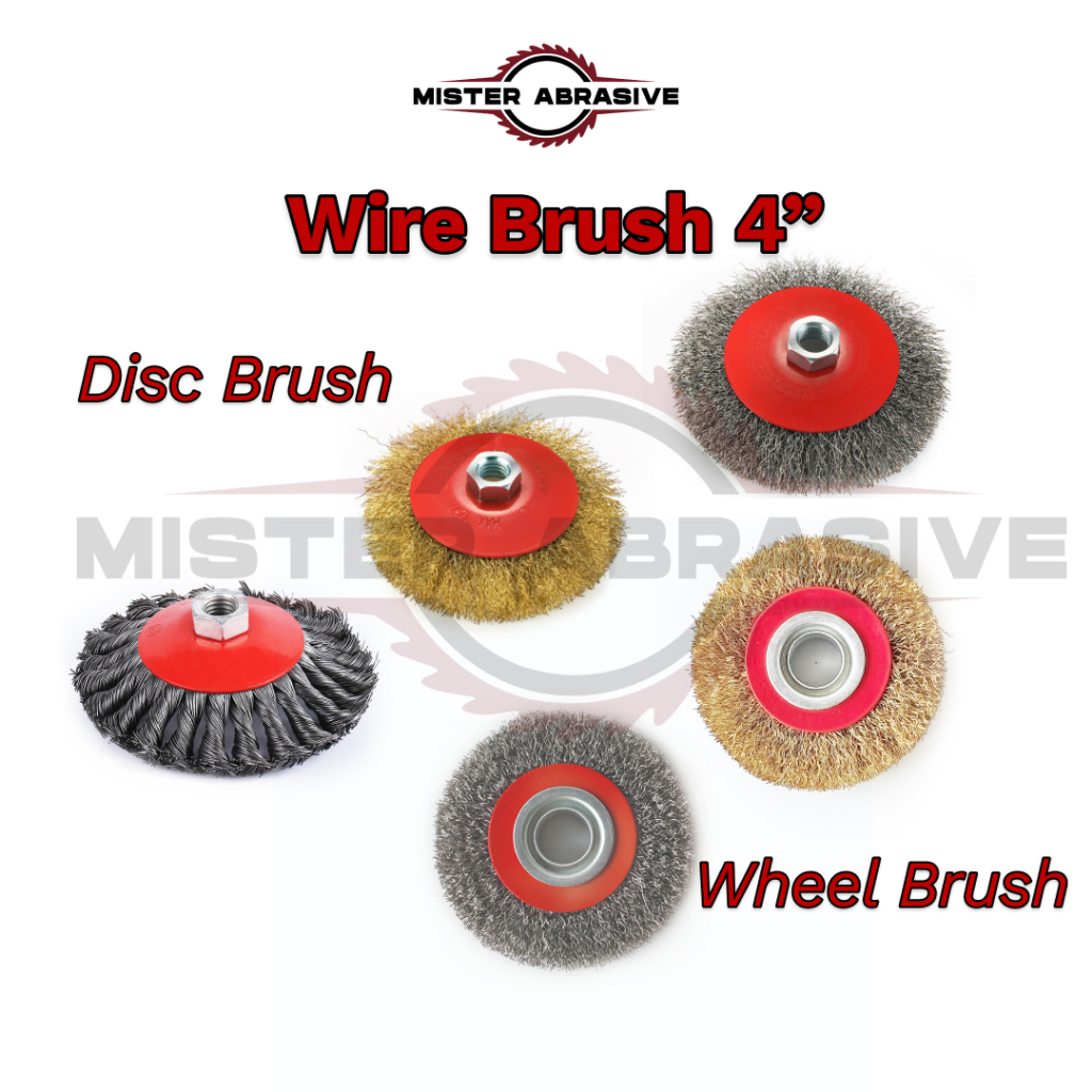 Jual 4 In Wire Wheel Brush 100 Mm Brass Sikat Kawat Baja Piring