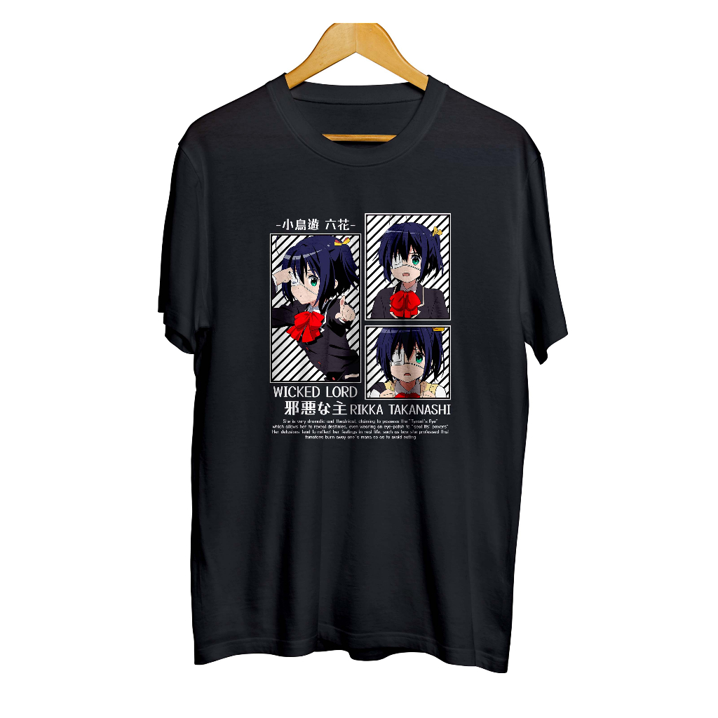 Jual Kaos Distro Infinite Anime RIKKA TAKANASHI CHUUNIBYOU 100