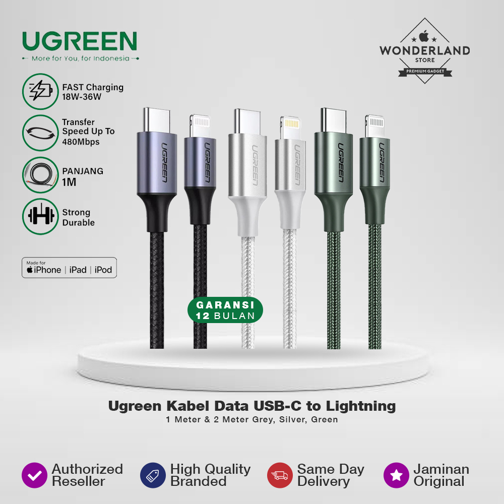 Jual Ugreen Kabel Data USB C To Lightning 20W PD Fast Nylon Braided