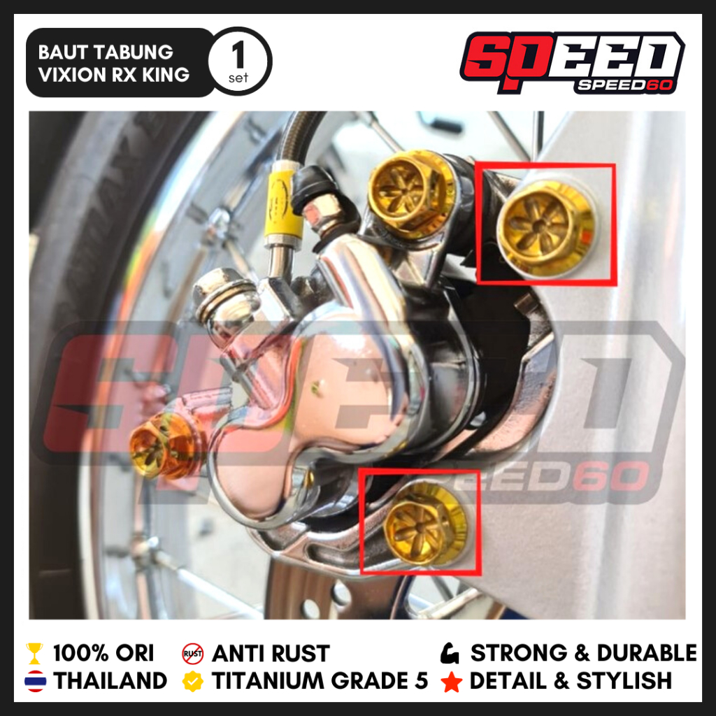 Jual Titanium Baut Breket Kaliper RX King Nouvo Tabung Std Probolt