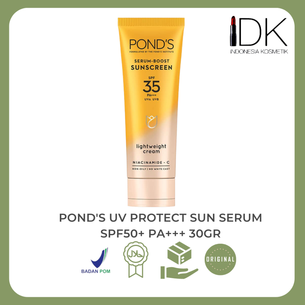 Jual Ponds Uv Protect Sun Serum Spf Pa Uva Uvb Lightweight