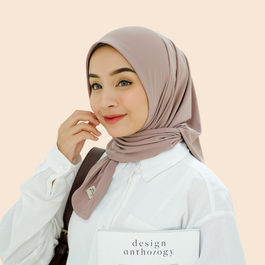 Jual Pinkish Official Dara Instan Hijab Segi Tiga Instan Bahan