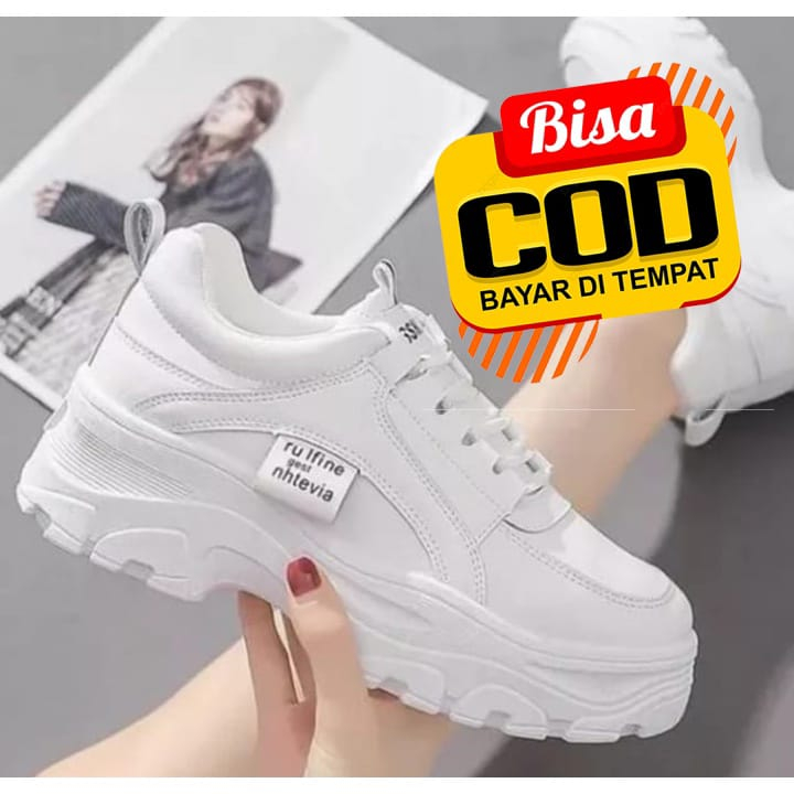 Jual Sepatu Sneakers Wanita Korea Putih Ufline Size Jn