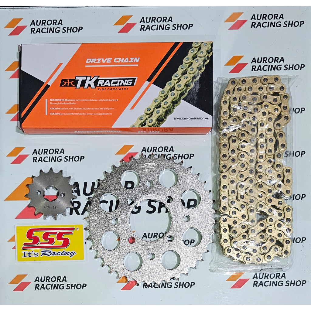 Jual Gear Set SSS New Satria FU Fi Rantai TK 428 HS Gold Shopee