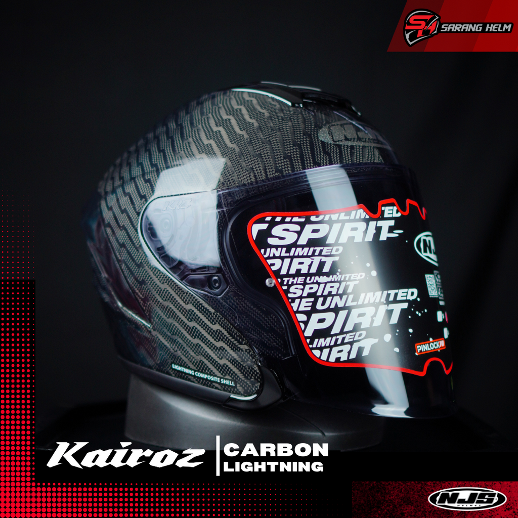 Jual NJS Kairoz Carbon Helm Half Face Shopee Indonesia