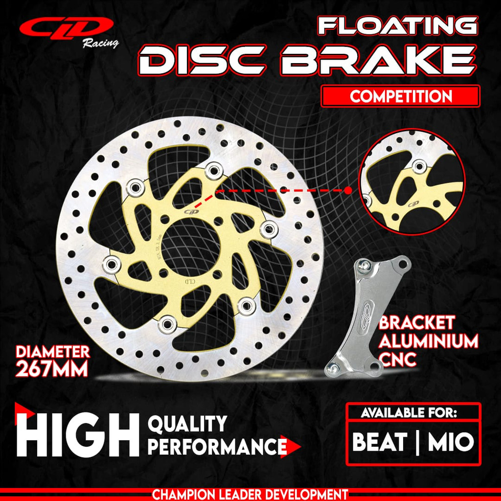 Jual Disk Piringan Cakram Depan CLD Racing Floating Beat 267mm 3 5mm