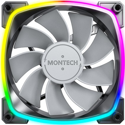 Jual MONTECH RX120 PWM ARGB BLACK SINGLE PACK 120MM FAN CASE CASING